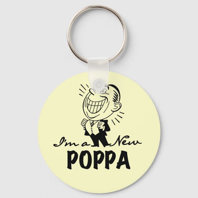 Porte-clés T-shirts et cadeaux Smiling New Poppa (Recto)