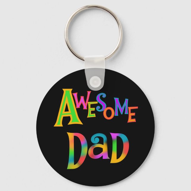 Porte-clés T-shirts et cadeaux superbes papa (Recto)