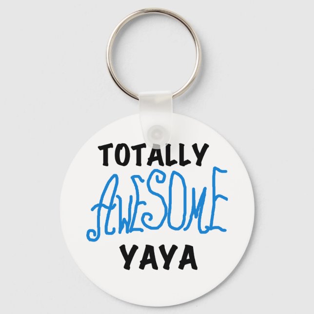 Porte-clés T-shirts et cadeaux Yaya totalement géniaux (Recto)