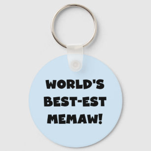 Porte-clés T-shirts noir et blanc du Meilleur-est Memaw du mo