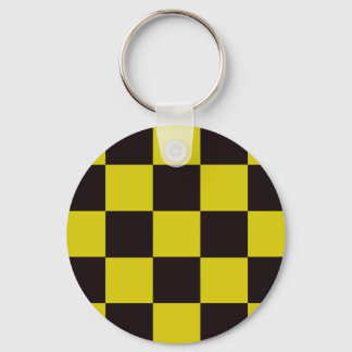 Porte-clés Tableau de contrôle jaune et noir