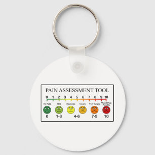 Porte-clés Tableau de l'outil d'évaluation de la douleur Médi