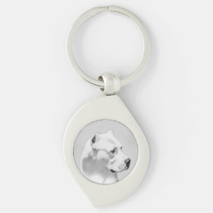 Porte-clés Tableau Dogo Argentino - Art Chien original