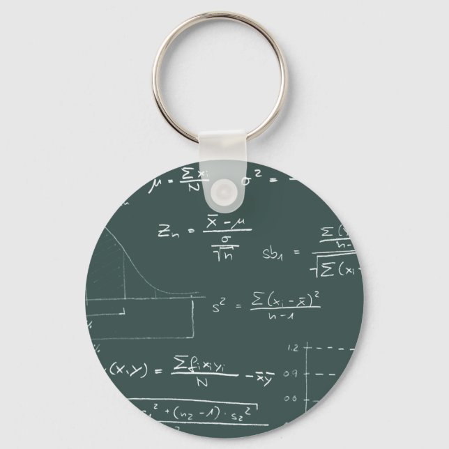 Porte-clés Tableau noir Statistiques (Recto)