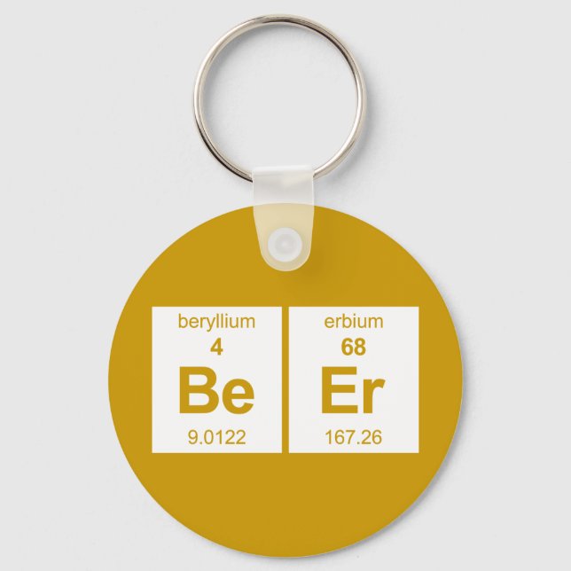 Porte-clés Tableau périodique BeEr (Recto)