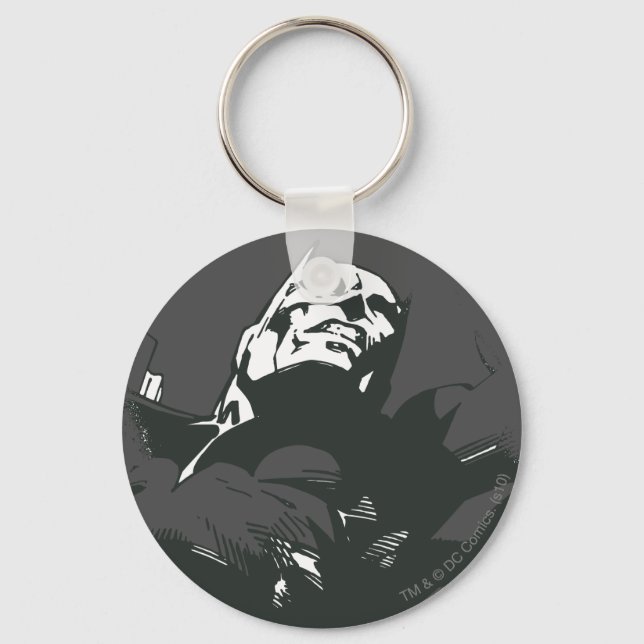 Porte-clés Tablier noir et blanc Batman (Recto)