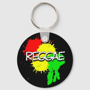 Porte-clés taches de drapeau de reggae sur un arrière - plan