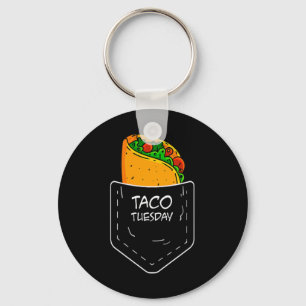 Porte-clés Taco Dans Ma Poche Mardi Drôle Fiesta Distorante