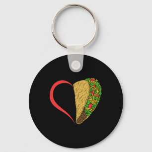 Porte-clés Taco Heart Taco Mardi Cinco De Mayo Taco Amateurs