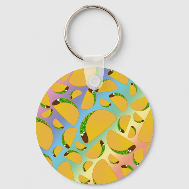 Porte-clés tacos arc-en-ciel (Recto)