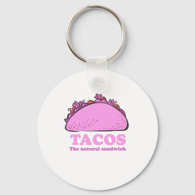 PORTE-CLÉS TACOS ROSE (Recto)