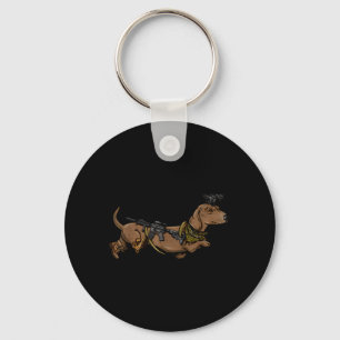 Porte-clés Tactique Dachshund Amoureux de chiens comiques