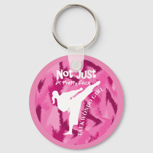 Porte-clés Taekwondo Cute Pink White Girly Quote