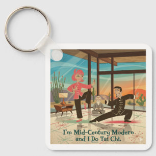 Porte-clés Tai Chi Moderne du Milieu du Siècle