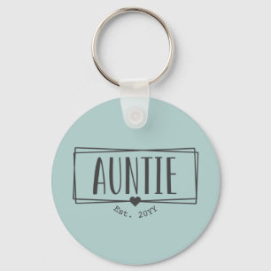 Porte-clés Tante Est. Tante personnalisée établie Nouveaux ca