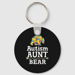 Porte-clés Tante mignonne Bear de sensibilisation sur