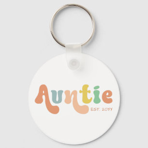 Porte-clés Tante personnalisée super établie   Cadeaux pour l