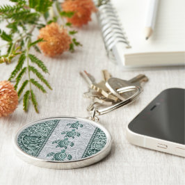 Porte-clés Tapa hawaïen traditionnel et Honu