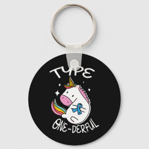 Porte-clés Tapez Une Unicorne Digne Pour Un Diabète Diabétiqu