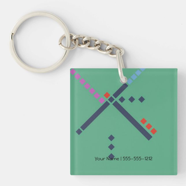 Porte-clés Tapis d'aéroport de PDX (Devant)