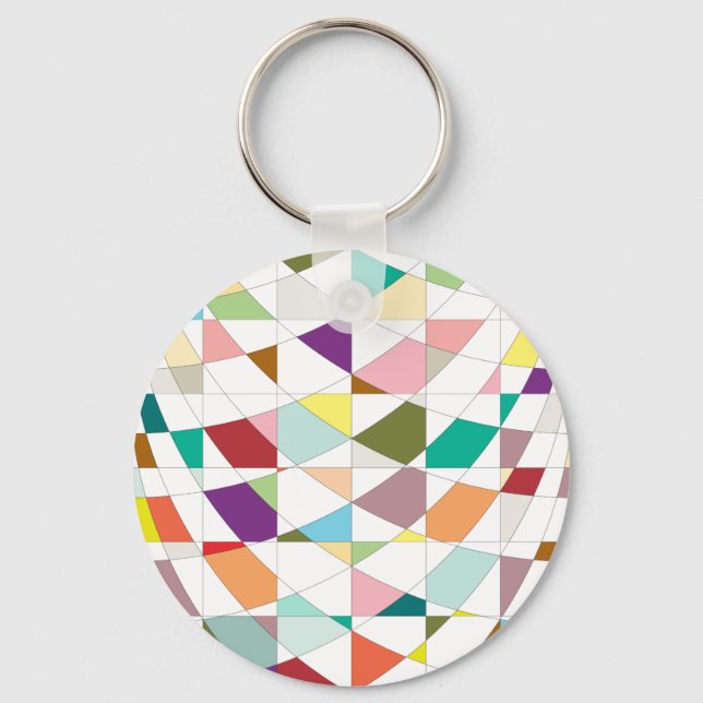 Porte-clés Tapisserie aux couleurs Abstraites (Recto)