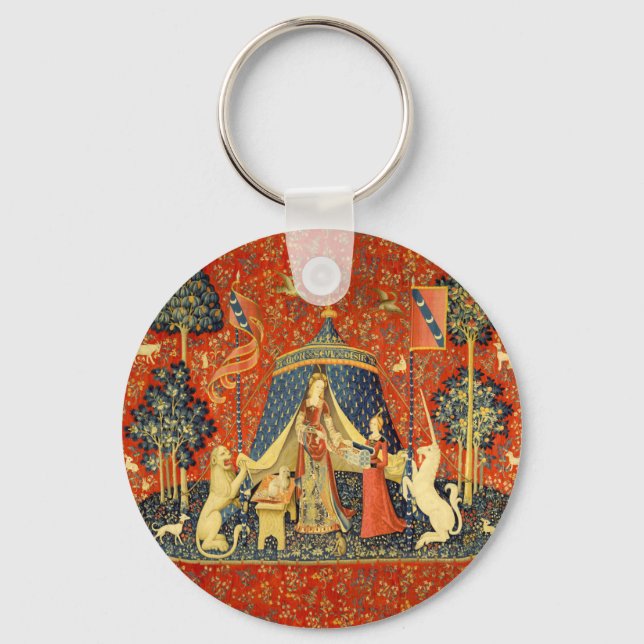 Porte-clés Tapisseries Unicorne Lady Legend Médiéval (Recto)