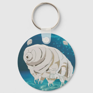 Porte-clés Tardigrade heureux flottant sous l'eau