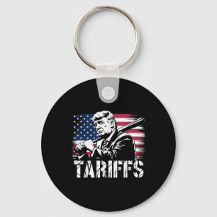 Porte-clés Tarifs Trump Usa Drapeau Commerce Puissance Drôle 