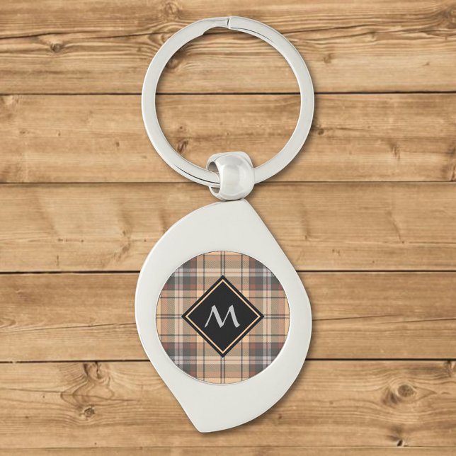 Porte-clés Tartan beige et Brown (Créateur téléchargé)