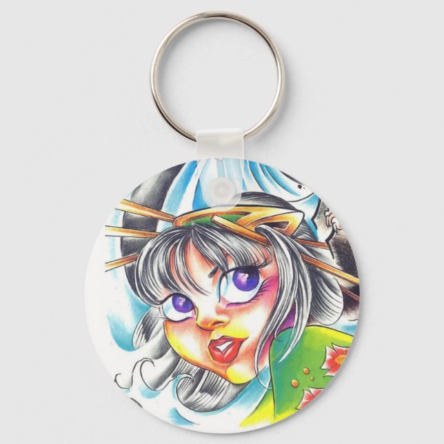 Porte-clés tatouage oriental (Recto)