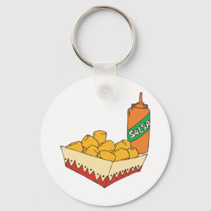 Porte-clés tatouages de pommes de terre avec salsa