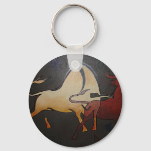 Porte-clés Taurean Bulls Animal Art Abstrait
