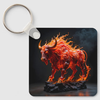 Porte-clés Taureau de feu mythique
