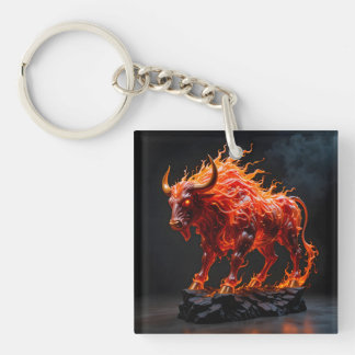 Porte-clés Taureau de feu mythique