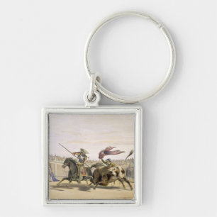 Porte-clés Taureau Suivant- la charge, 1865 (couleur allumée