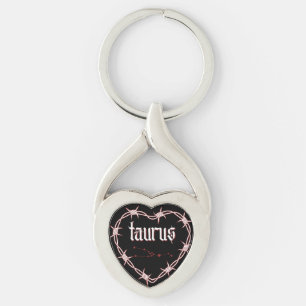 Porte-clés Taurus Constellation Gothique Aesthétique Barbed W
