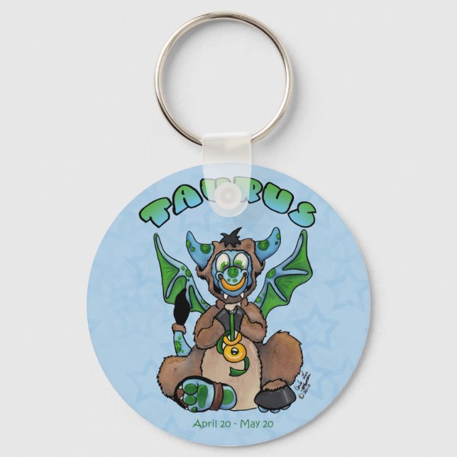 Porte-clés Taurus mignon zodiac bébé dragon porte - clé (Recto)