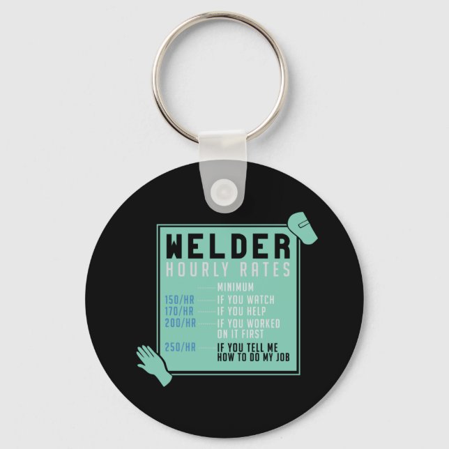 Porte-clés Taux horaires de soudure (Recto)