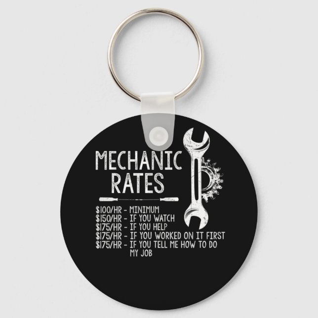Porte-clés Taux mécaniques Mécanique Funny Cadeau (Recto)