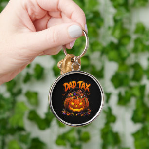Porte-clés Taxe Papa Drôle Halloween Citrouille