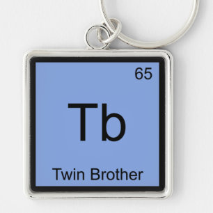 Porte-clés Tb - Frère jumeau Funny Chimie Symbole de l'élémen