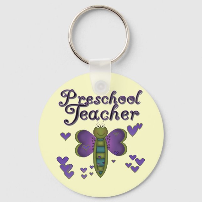 Porte-clés Teacher de papillon Tshirts et cadeaux (Recto)