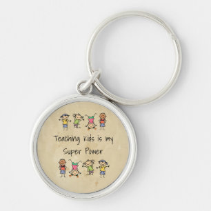 Porte-clés Teaching Kids is My Super Power Fun Quote 