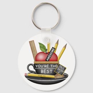 Porte-clés Teacup de pomme de l'enseignant