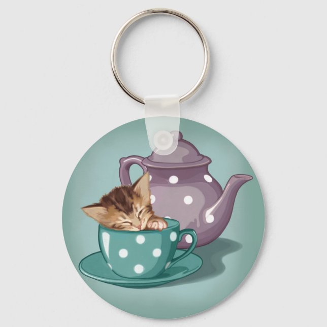 Porte-clés Teacup Kitten (Recto)