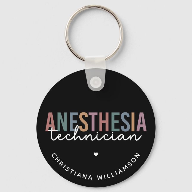 Porte-clés Technicien d'anesthésie personnalisée Technique d' (Recto)