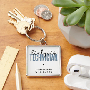 Porte-clés Technicien de dialyse personnalisé   Cadeaux techn