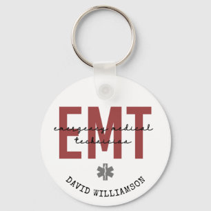 Porte-clés Technicien Médicale d'urgence EMT personnalisé