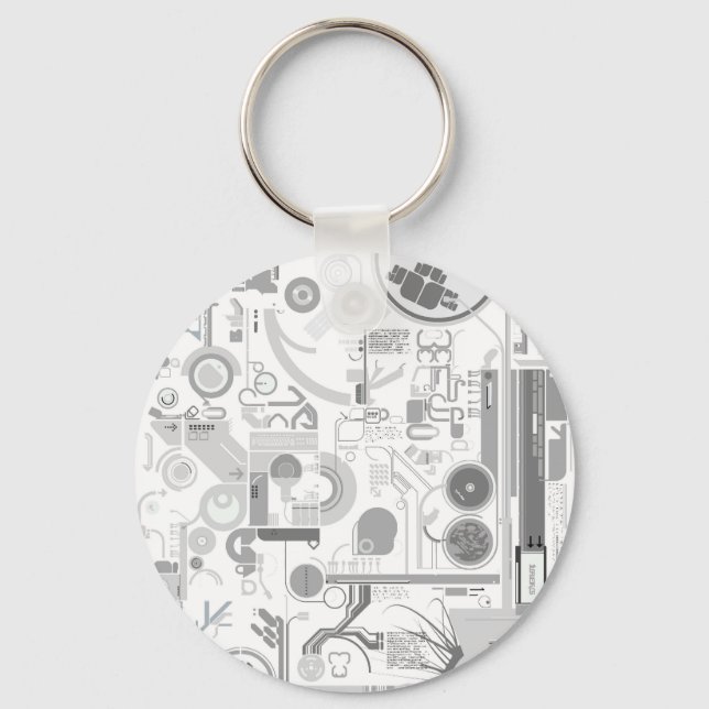 Porte-clés technologie puce ordinateur disque dur expérience  (Recto)