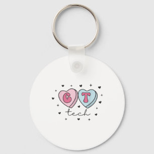Porte-clés Technologue Ct Valentines cardiaques Jour Cat Scan